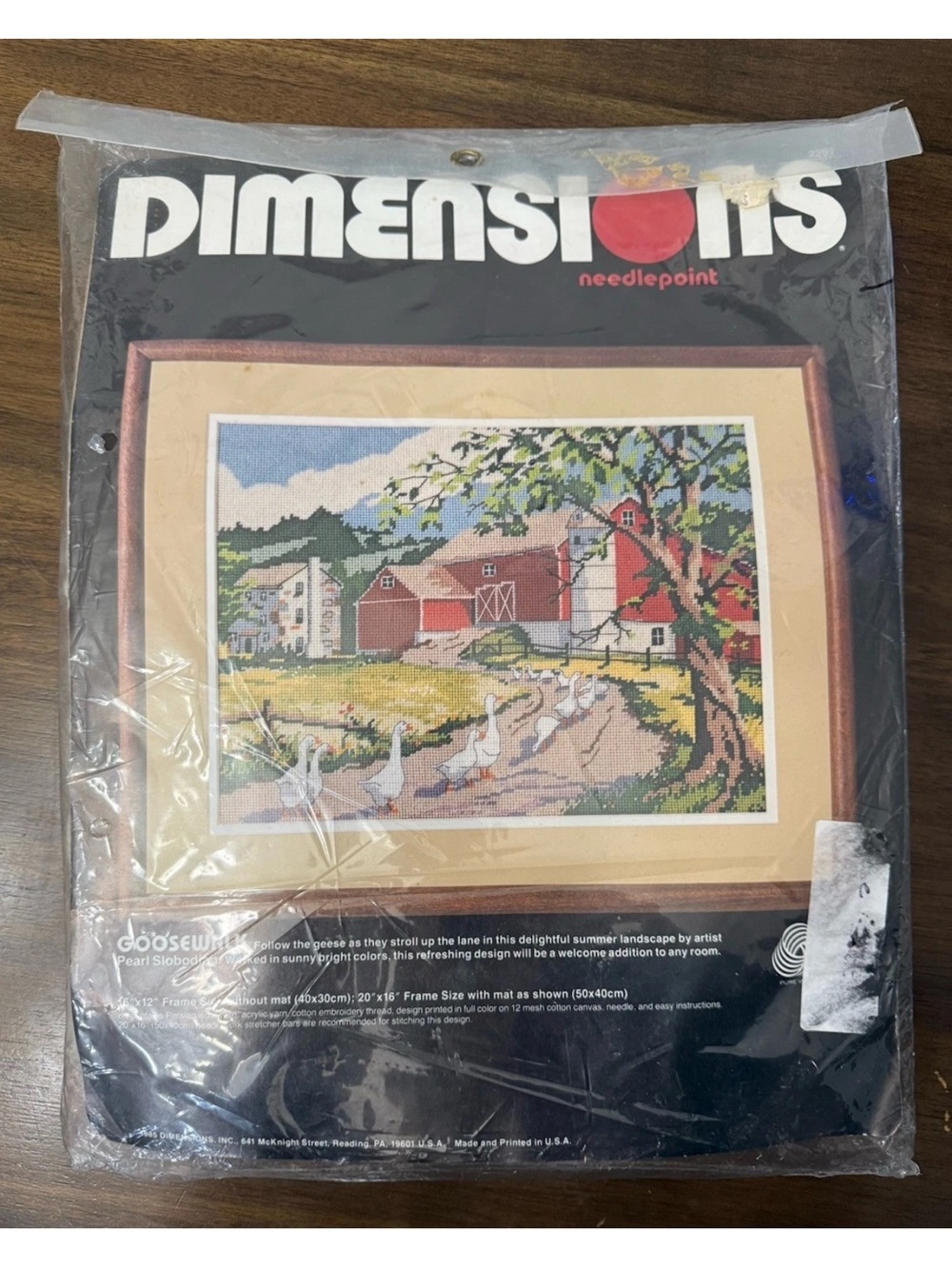 "Goosewalk" Needlepoint Kit 1985
Vintage New